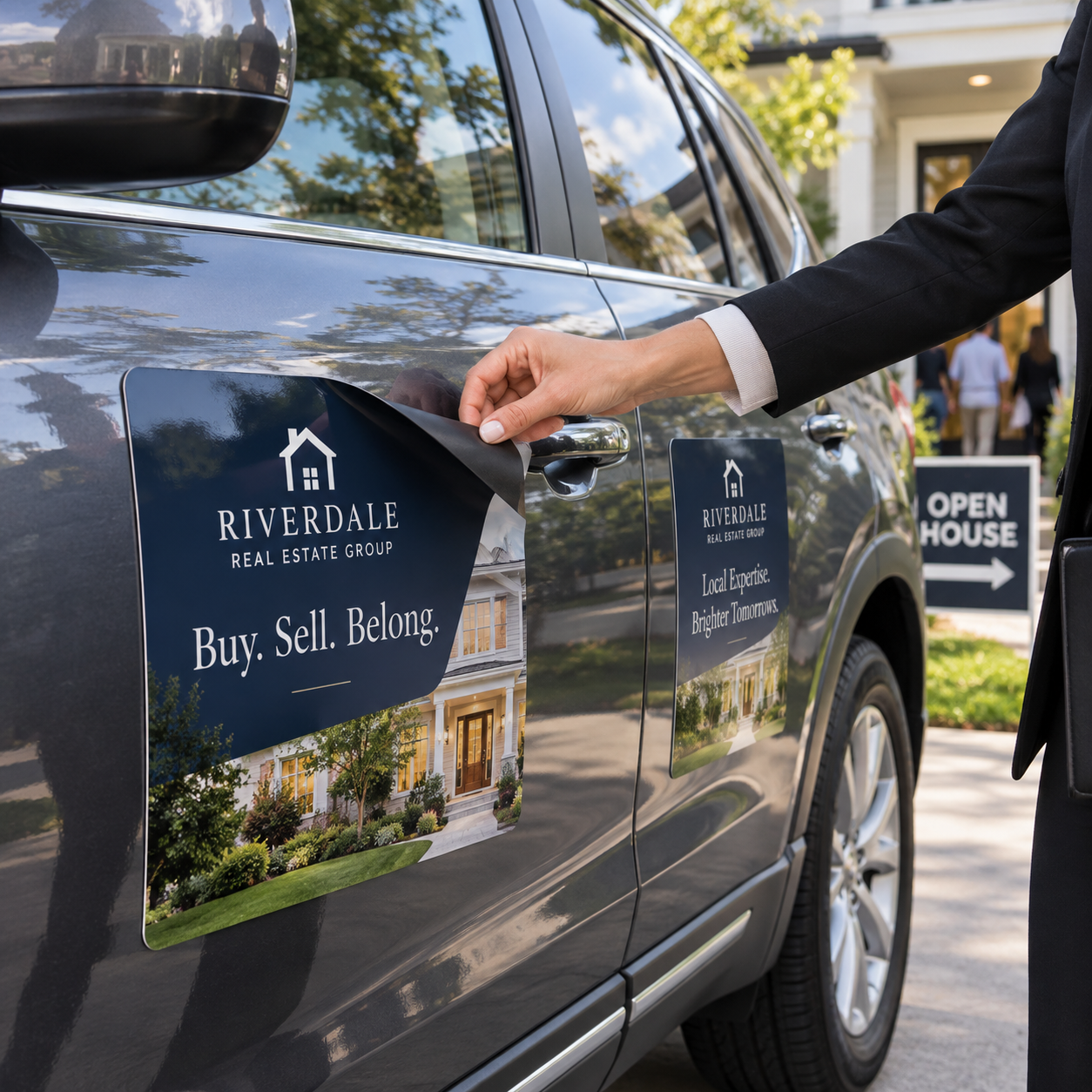 Realtor Car Magnets in use